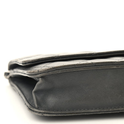 Chanel Iridescent Lambskin Quilted Wallet On Chain WOC Grey 9 of 12