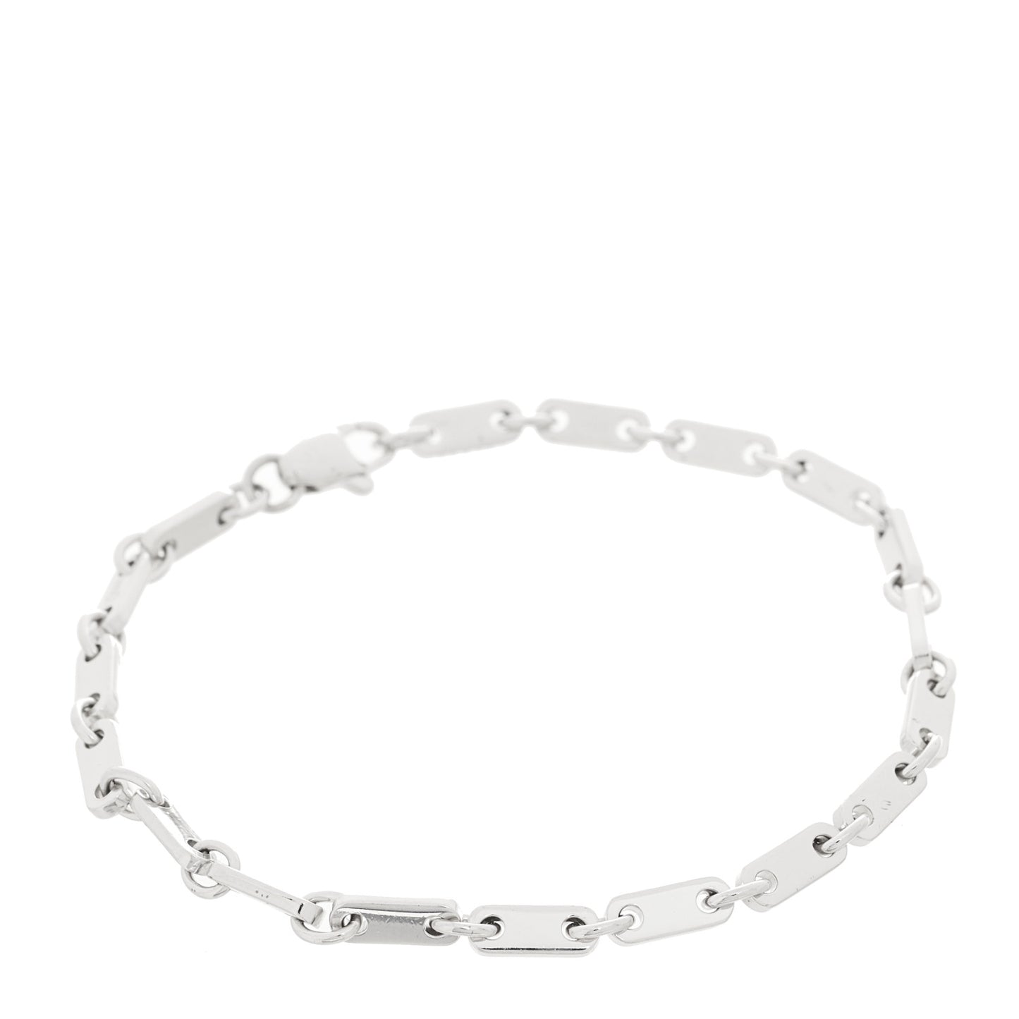 18K White Gold 3.5mm Fidelity Link Bracelet