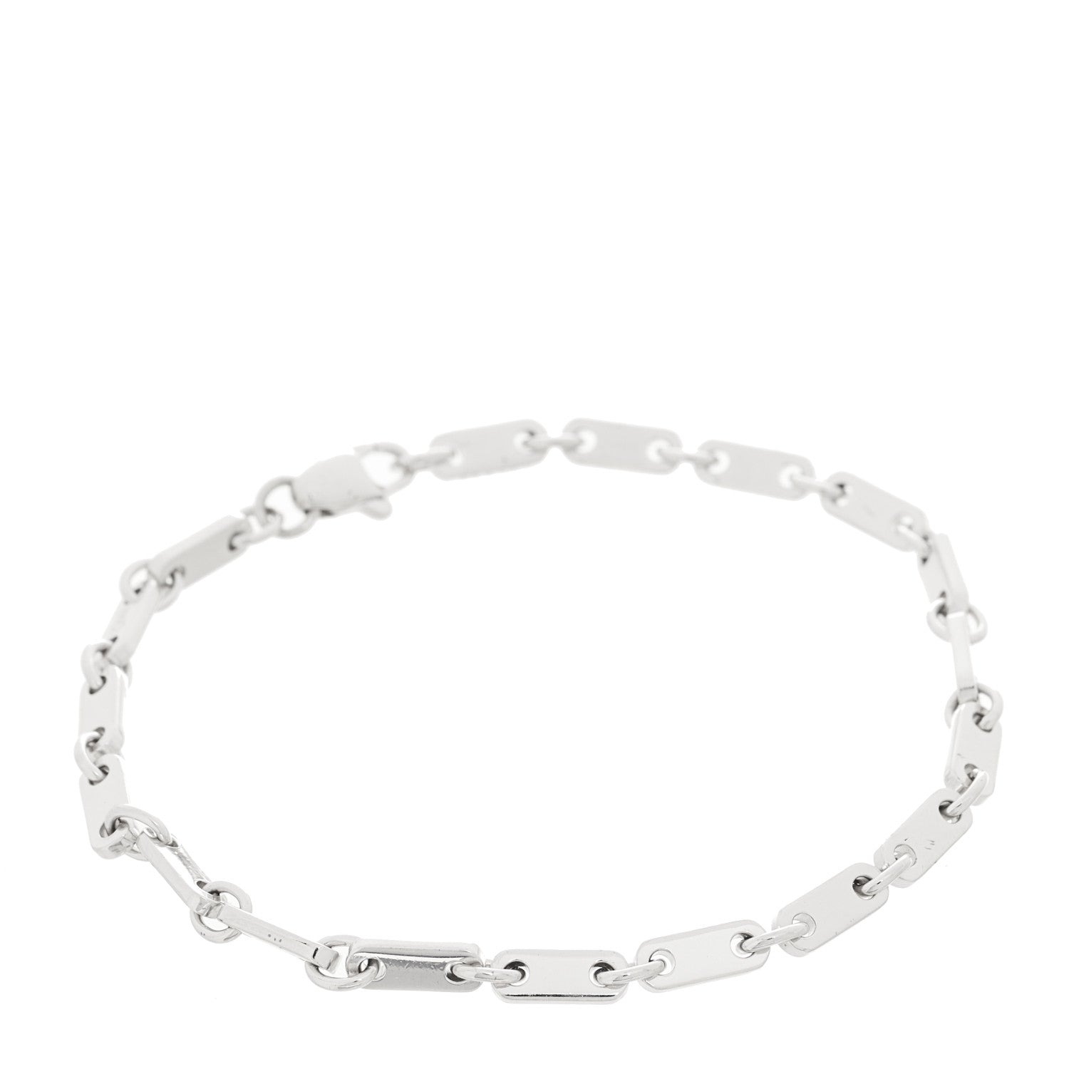 Cartier 18K White Gold 3.5mm Fidelity Link Bracelet 1 of 4