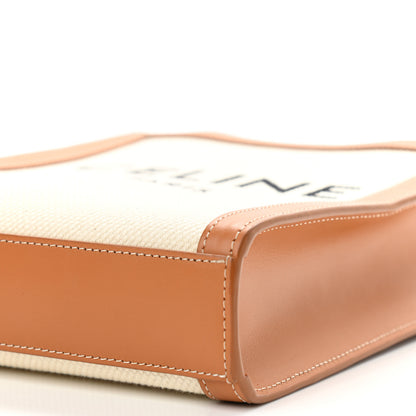 Celine Canvas Calfskin Mini Vertical Cabas Natural Tan 8 of 9