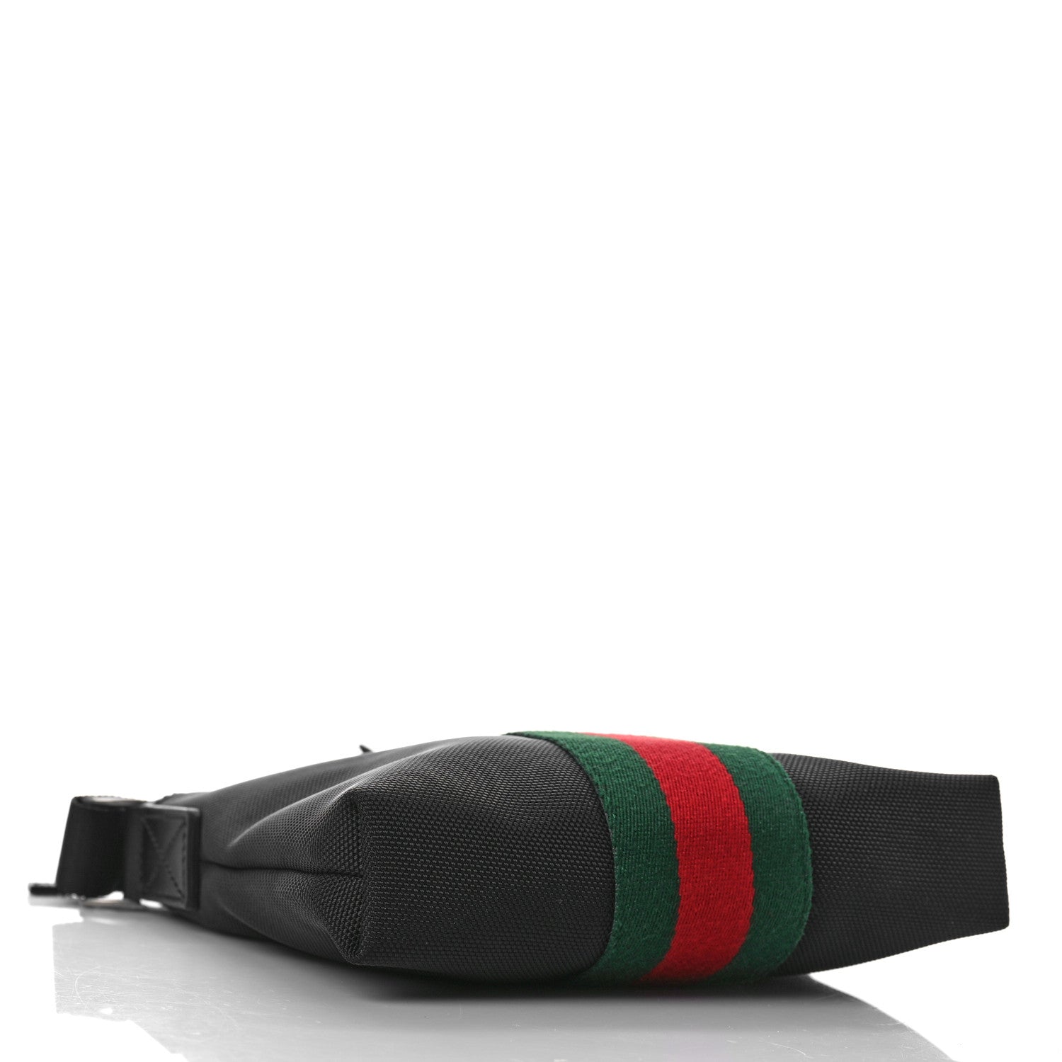 Gucci Techno Canvas Selleria Calfskin Web Small Flat Messenger Bag Black 4 of 9