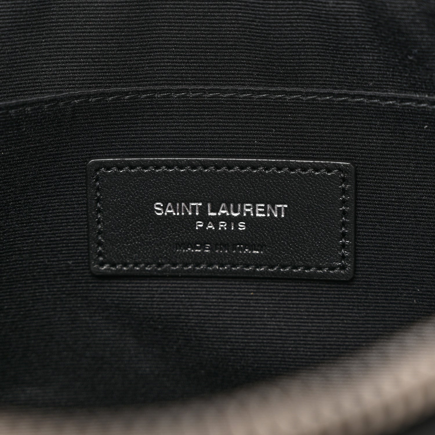 Saint Laurent Linen Canvas Rive Gouche Zipped Pouch Optic White 6 of 10