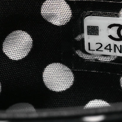 Chanel Lambskin Quilted Pearl CC Chanel Flap Card Holder Black 9 of 10