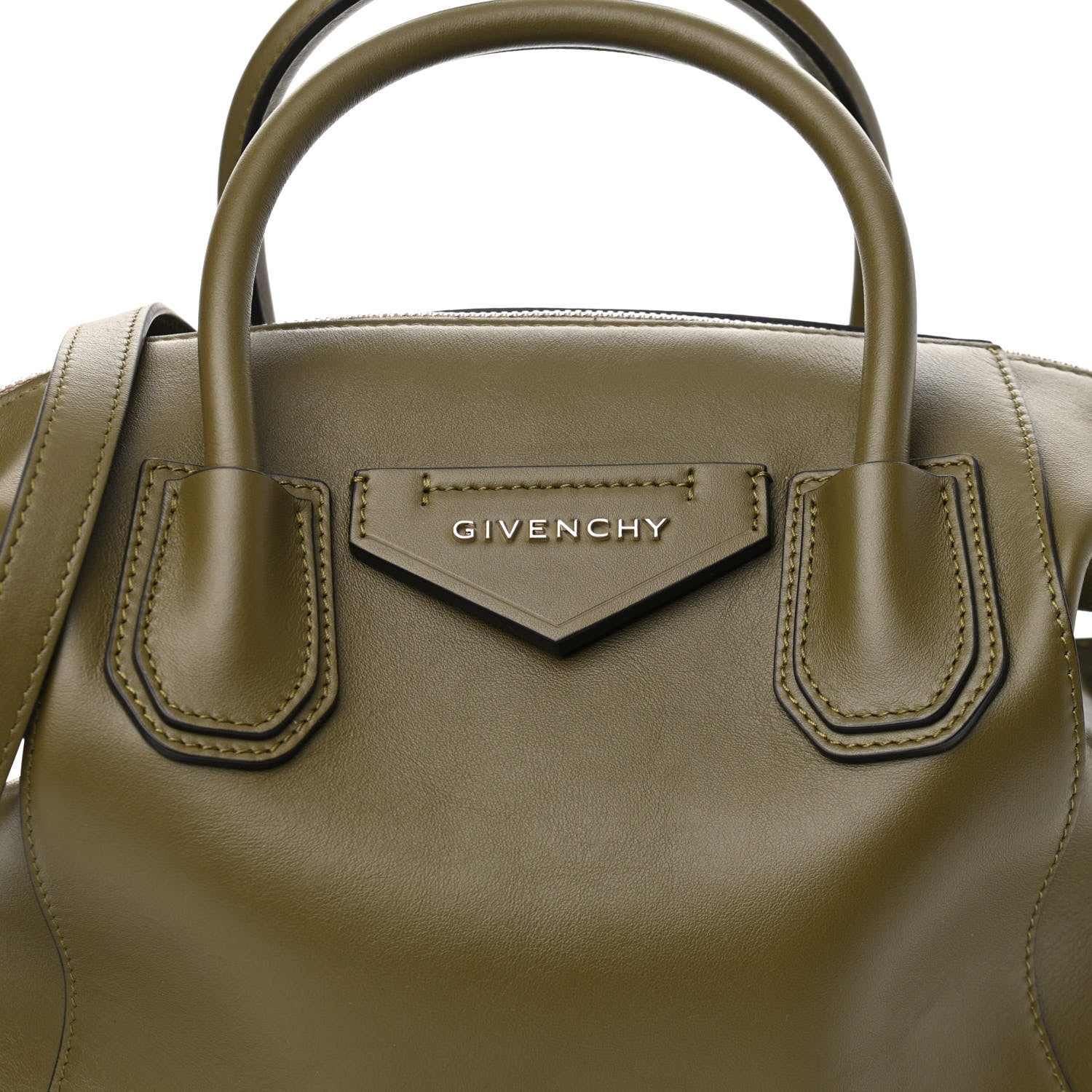Givenchy Smooth Calfskin Small Soft Antigona Dark Khaki 7 of 9