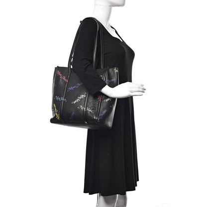 Marc Jacobs X New York Magazine Grained Calfskin The Tag Tote Black 2 of 9