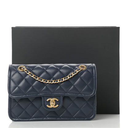Chanel Caviar Quilted Medium Sweet Classic Flap Navy Blue 13 of 13
