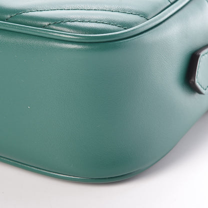 Gucci Calfskin Matelasse Small GG Marmont Chain Shoulder Bag Emerald Green 9 of 9
