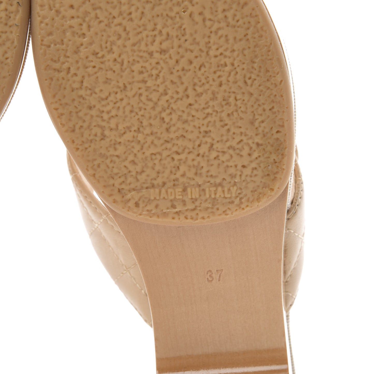 Lambskin Quilted CC Turnlock Sandals 37 Beige