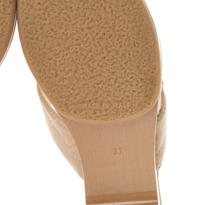 Chanel Lambskin Quilted CC Turnlock Sandals 37 Beige 6 of 10
