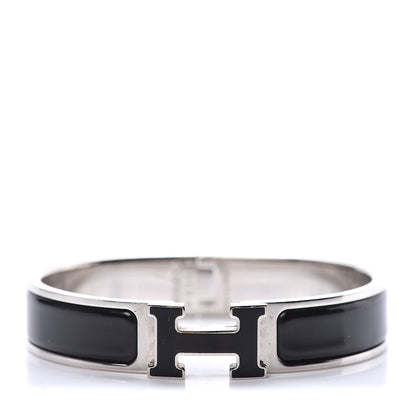 Hermes Enamel Narrow Clic Clac H Bracelet PM Black 1 of 4