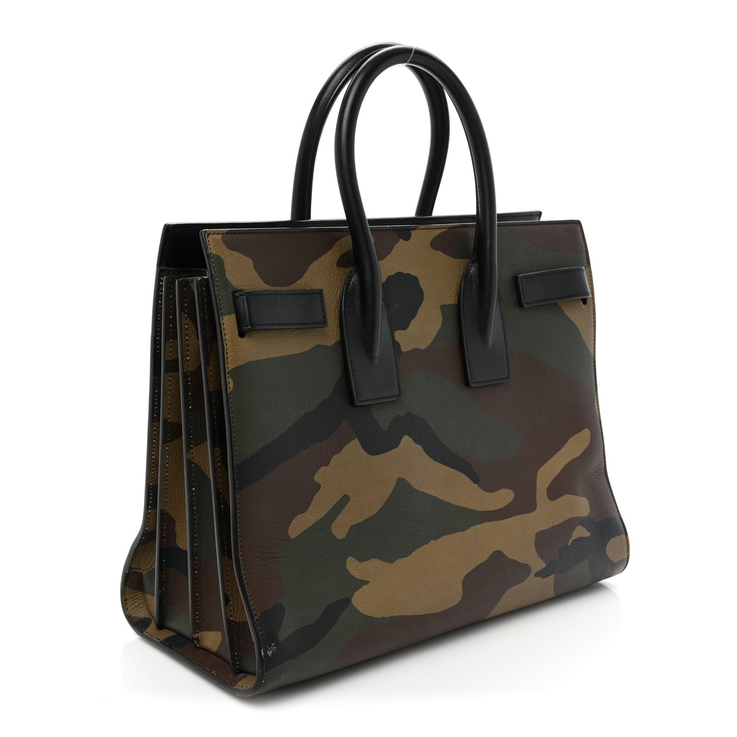 Calfskin Camouflage Small Sac De Jour Kaki Black