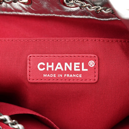 Chanel Metallic Aged Calfskin Quilted Small Gabrielle Bucket Silver 6 of 11