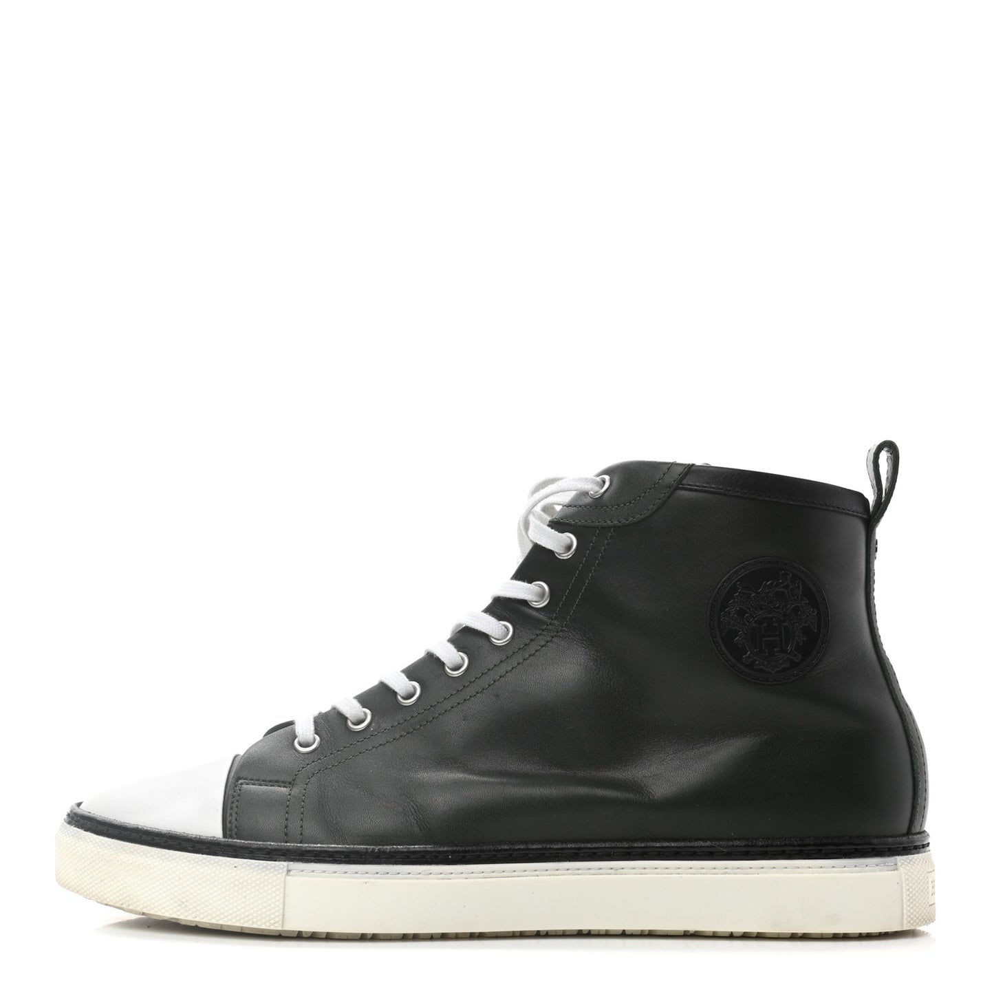 Calfskin Mens Jimmy High Top Sneakers 42.5 Green