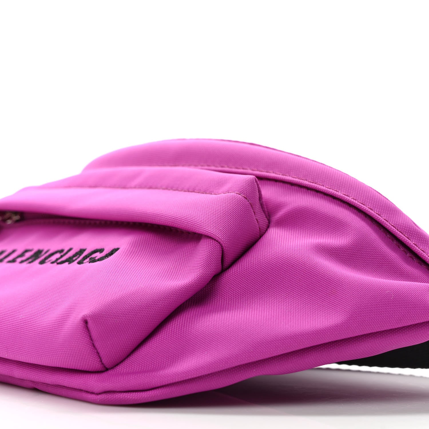 Balenciaga Sport Nylon Logo Embroidered Small Wheel Beltpack Fuchsia Black 8 of 8