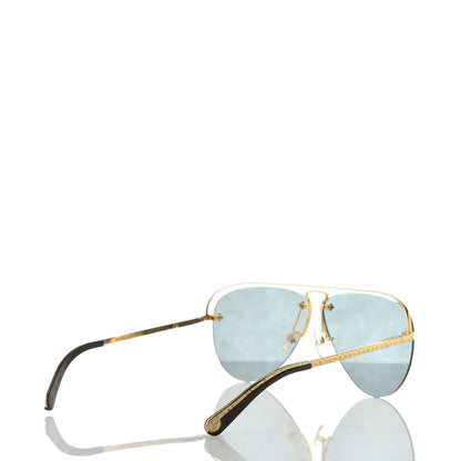 Louis Vuitton Metal Monogram Grease Sunglasses Z1172W Gold 4 of 9