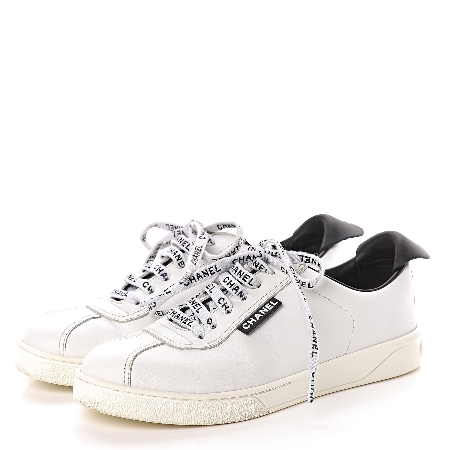Calfskin CC Sneakers 37 White