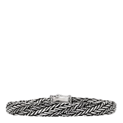 John Hardy Sterling Silver 8.5mm Woven Chain Bracelet 2 of 3