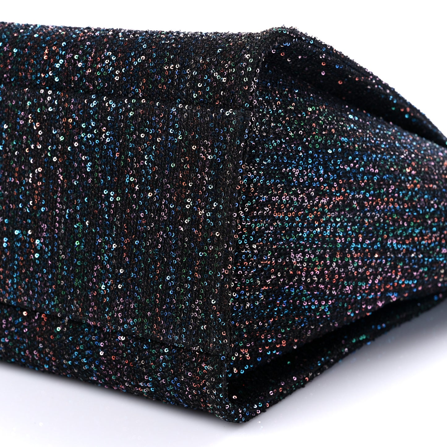 Viscose Sequins Medium Deauville Tote Black