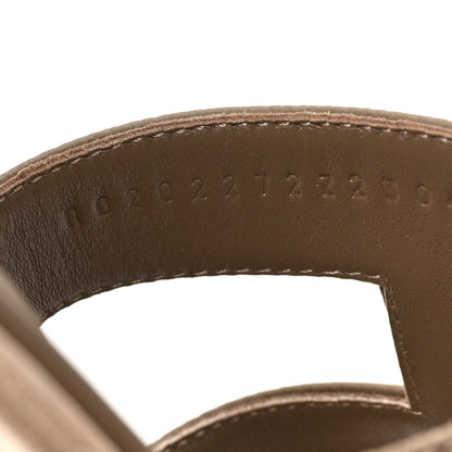 Hermes Epsom Oran Sandals 37.5 Etoupe 8 of 9