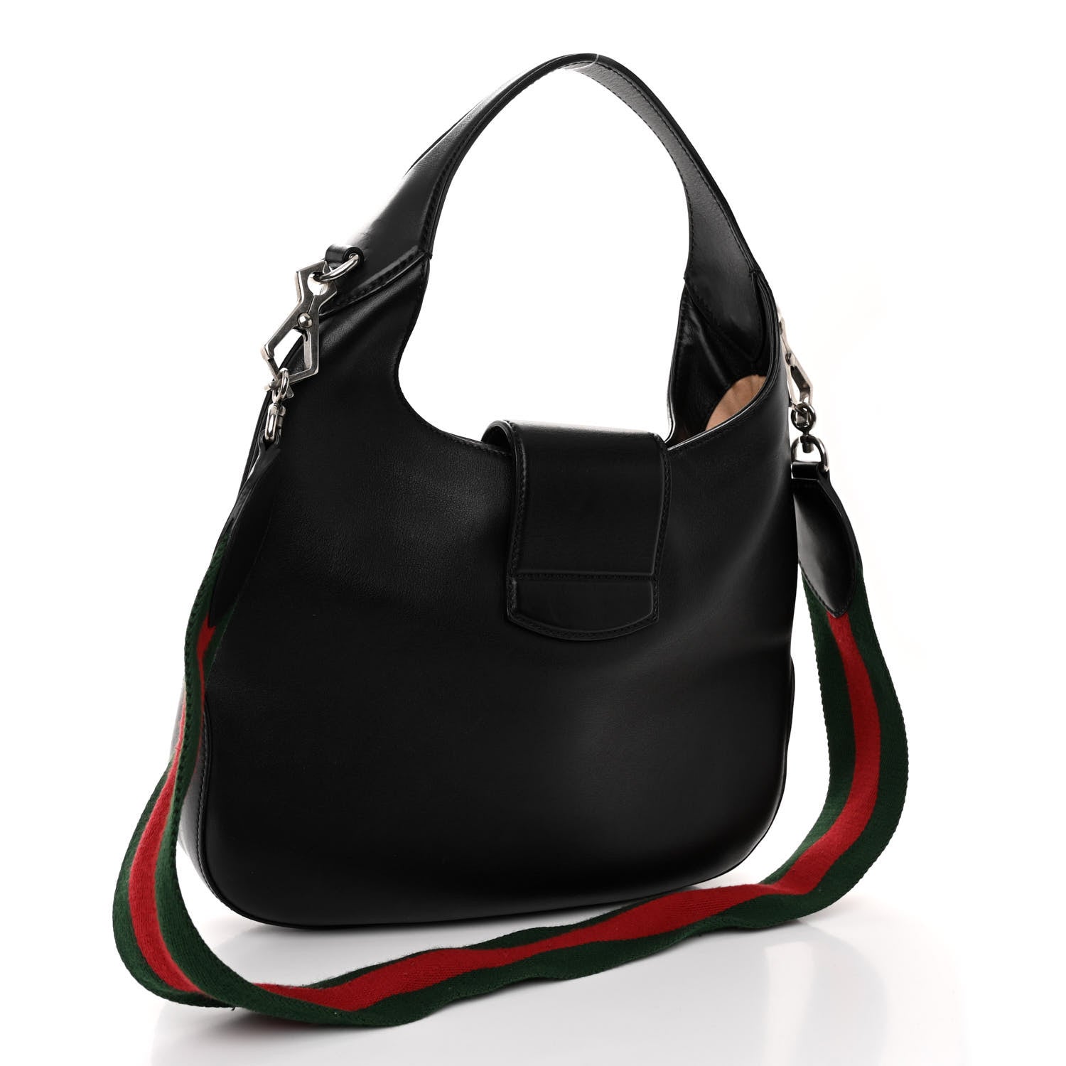 Gucci Calfskin Web Stripe Small Dionysus Hobo Black 3 of 9