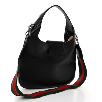 Gucci Calfskin Web Stripe Small Dionysus Hobo Black 3 of 9