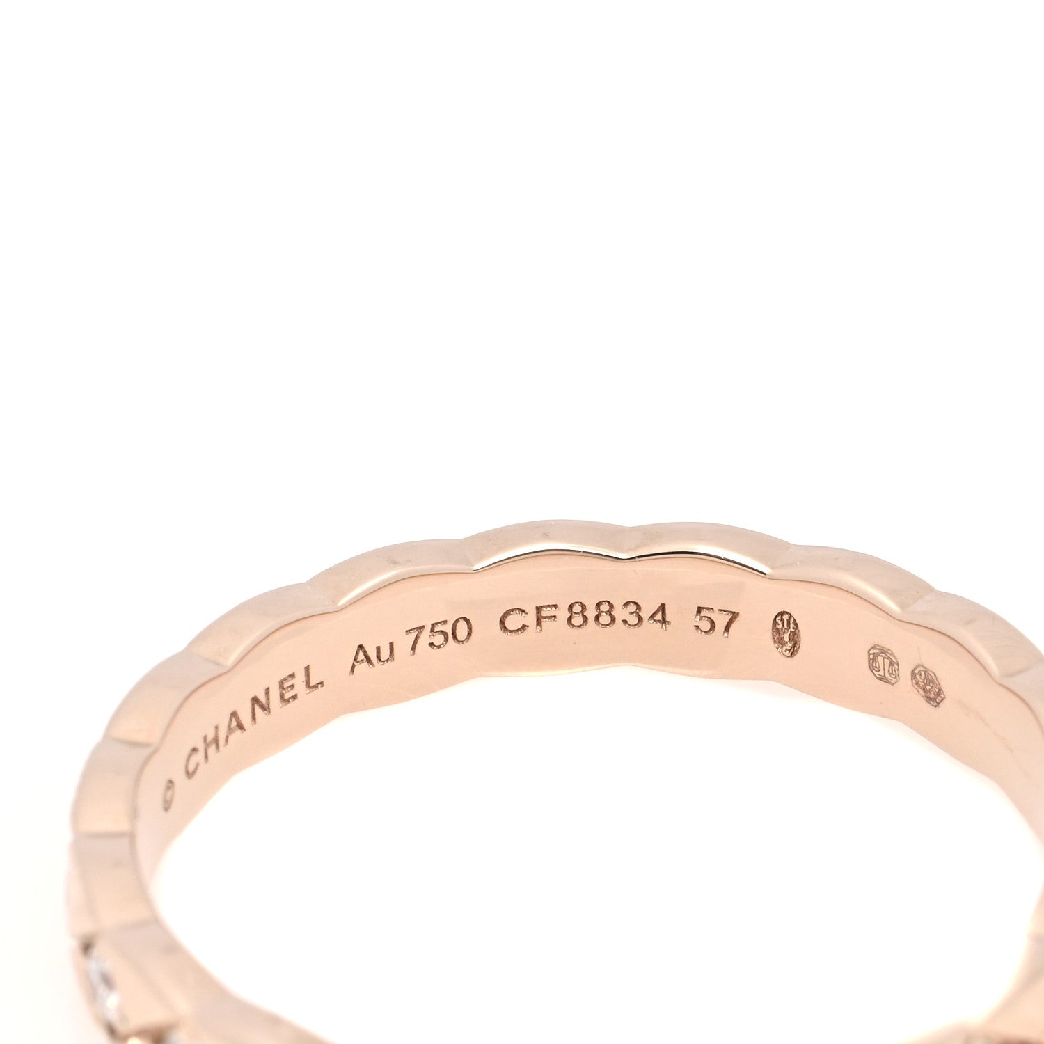 Chanel 18K Beige Gold Diamond Mini Coco Crush Ring 57 8 4 of 5