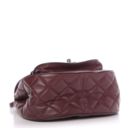 Chanel Lambskin Quilted Saddle Bag Dark Red 4 of 9