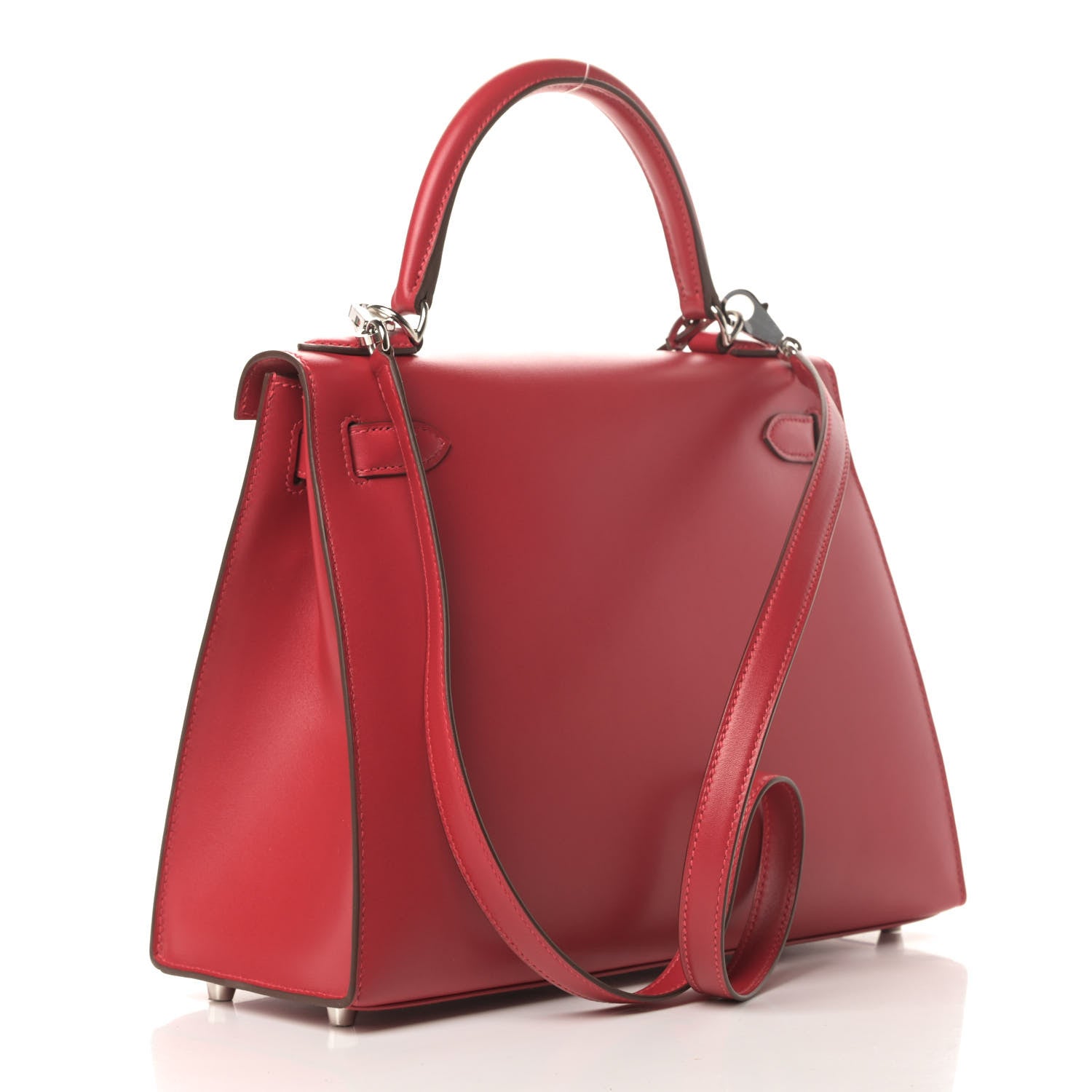 Hermes Tadelakt Kelly Sellier 28 Rouge Vif 2 of 7