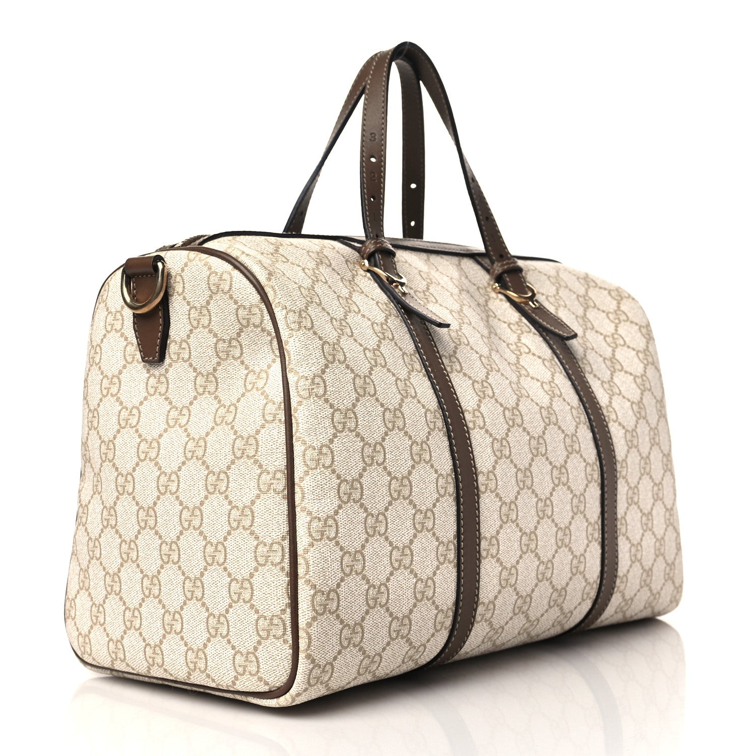 Gucci GG Supreme Monogram Calfskin Medium Nice Boston New Mystic White Beige Brown 3 of 8