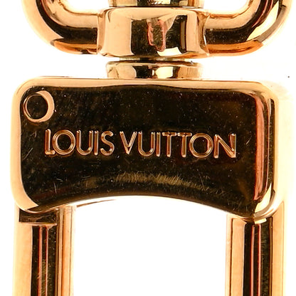 Louis Vuitton Brass Enamel Fleur De Monogram Bag Charm Chain Gold 3 of 4