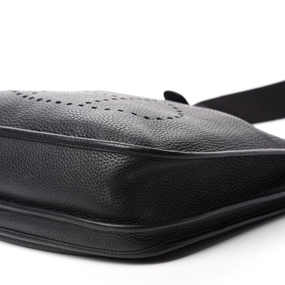 Hermes Taurillon Clemence Evelyne III PM Black 7 of 10