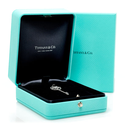 Tiffany Platinum Diamond Victoria Round Key Pendant 5 of 5