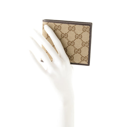 Gucci Mens Monogram Bi-Fold Wallet Dark Brown 2 of 8