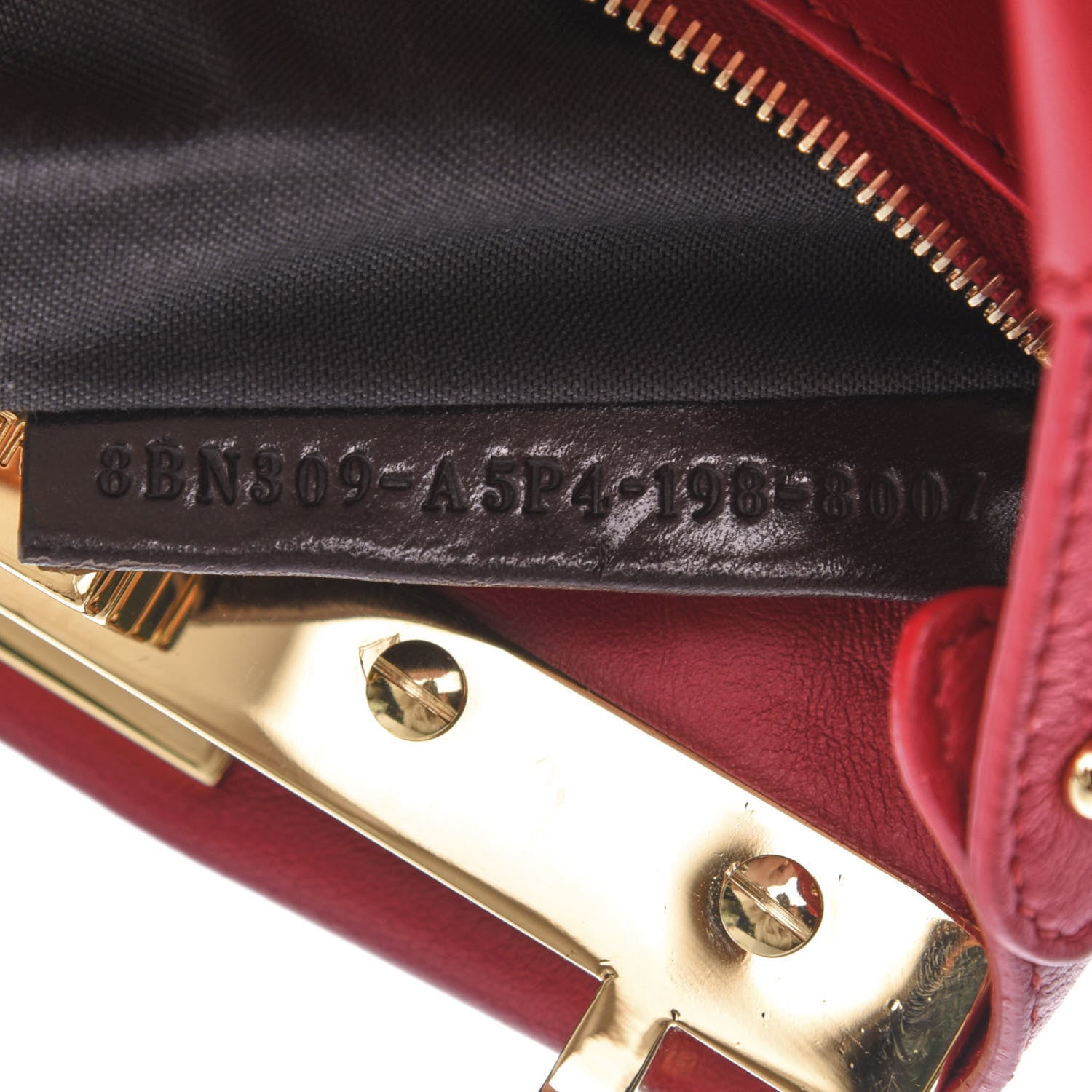 Fendi Nappa Crystal Stars Studded XS Peekaboo Iconic Satchel Fragola 9 of 9