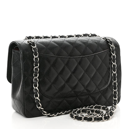 Chanel Caviar Quilted Jumbo Double Flap Black 3 of 11