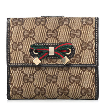 Gucci Monogram Princy Compact French Flap Wallet Brown 1 of 4