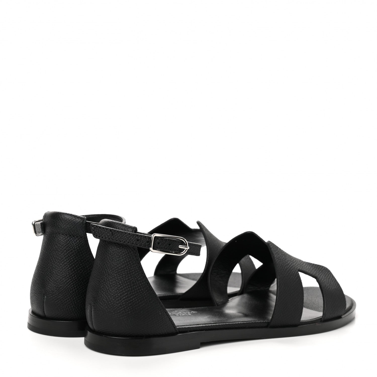 Hermes Epsom Santorini Sandals 35 Black 4 of 10