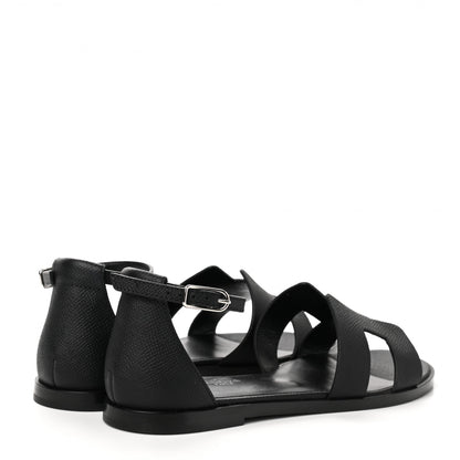 Hermes Epsom Santorini Sandals 35 Black 4 of 10
