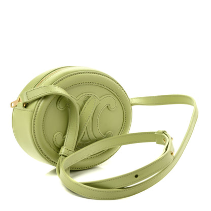 Celine Smooth Calfskin Cuir Small Triomphe Oval Purse Crossbody Light Jade 3 of 11