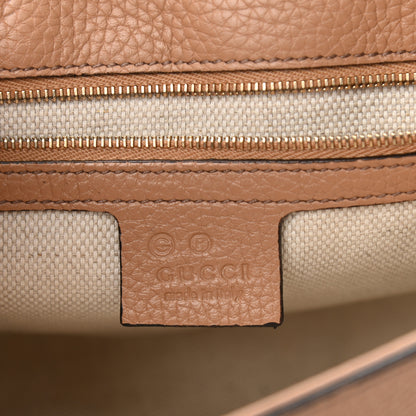 Gucci Pebbled Calfskin Medium Soho Flap Crossbody Camelia 6 of 12