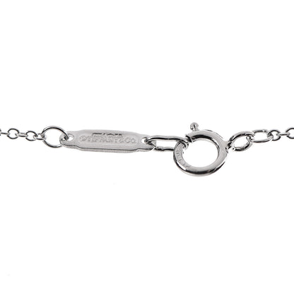 Tiffany Platinum Diamond Mini Vintage Oval Key Pendant Necklace 5 of 7