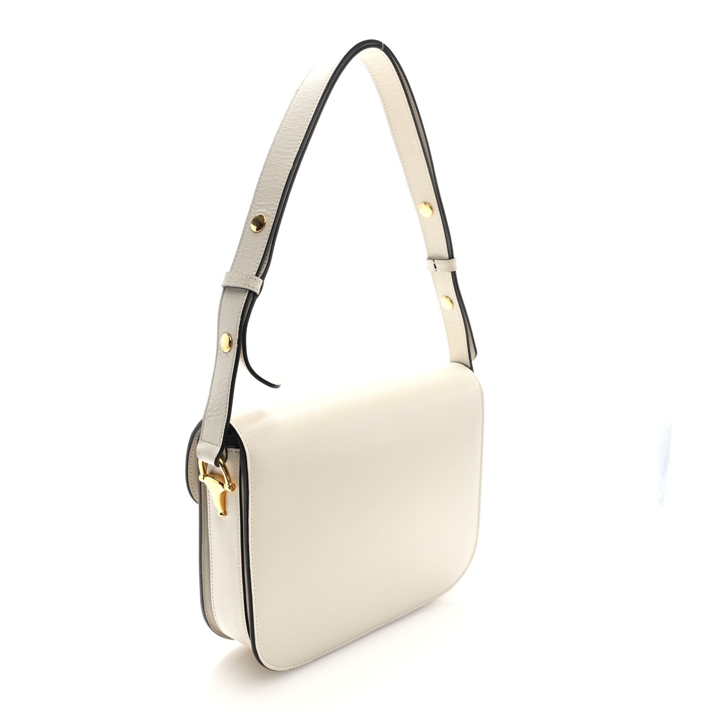 Azalea Calfskin Horsebit 1955 Shoulder Bag Mystic White