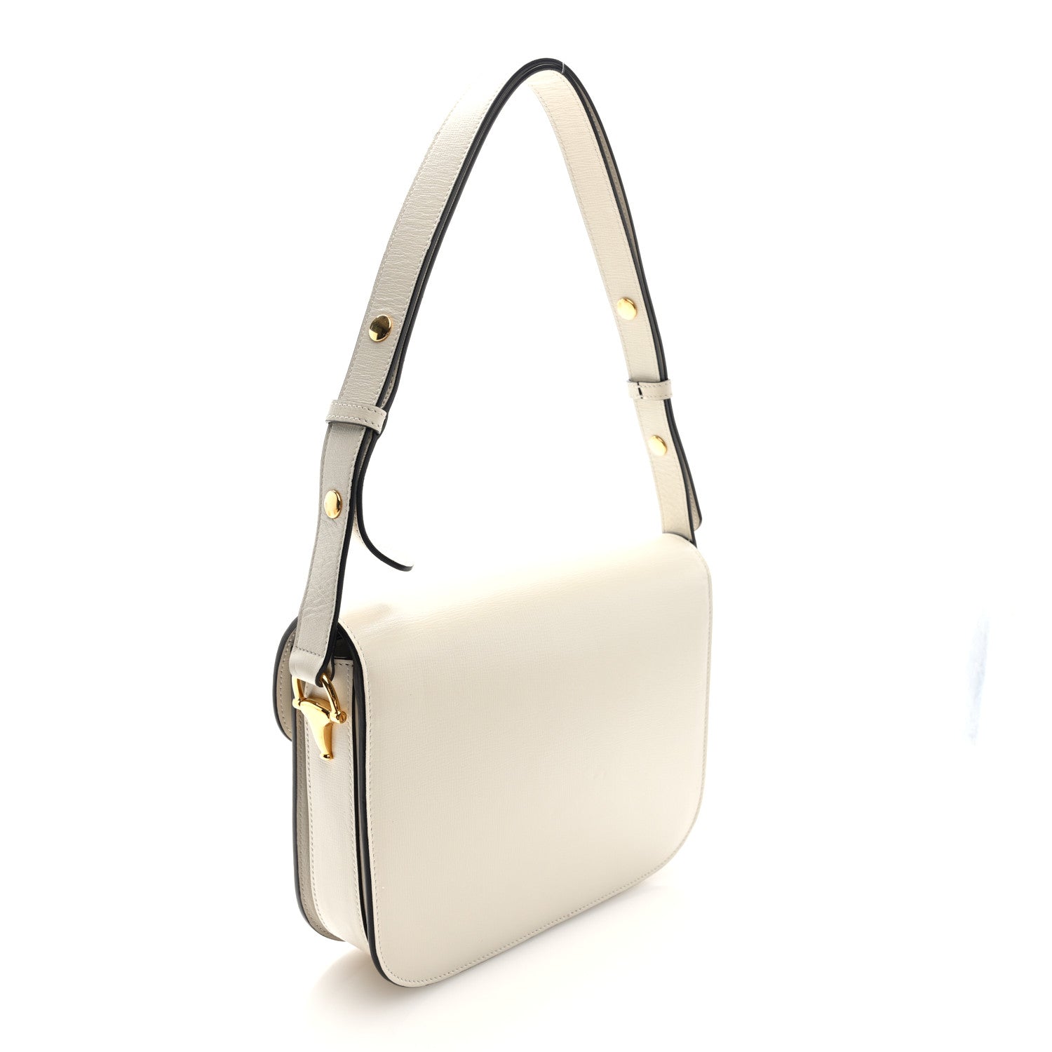 Gucci Azalea Calfskin Horsebit 1955 Shoulder Bag Mystic White 3 of 10