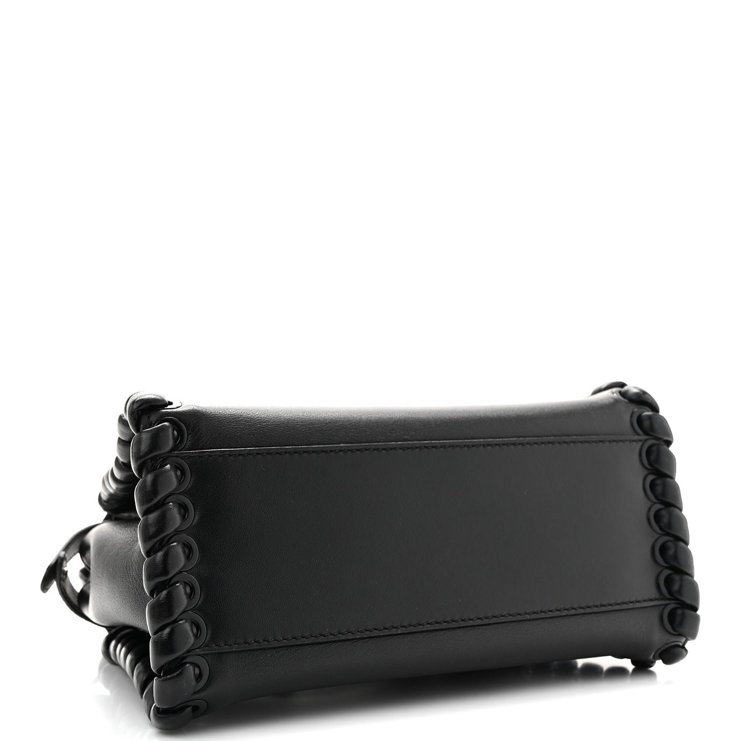 Nappa Lace Up Mini Peekaboo Iconic Satchel Black