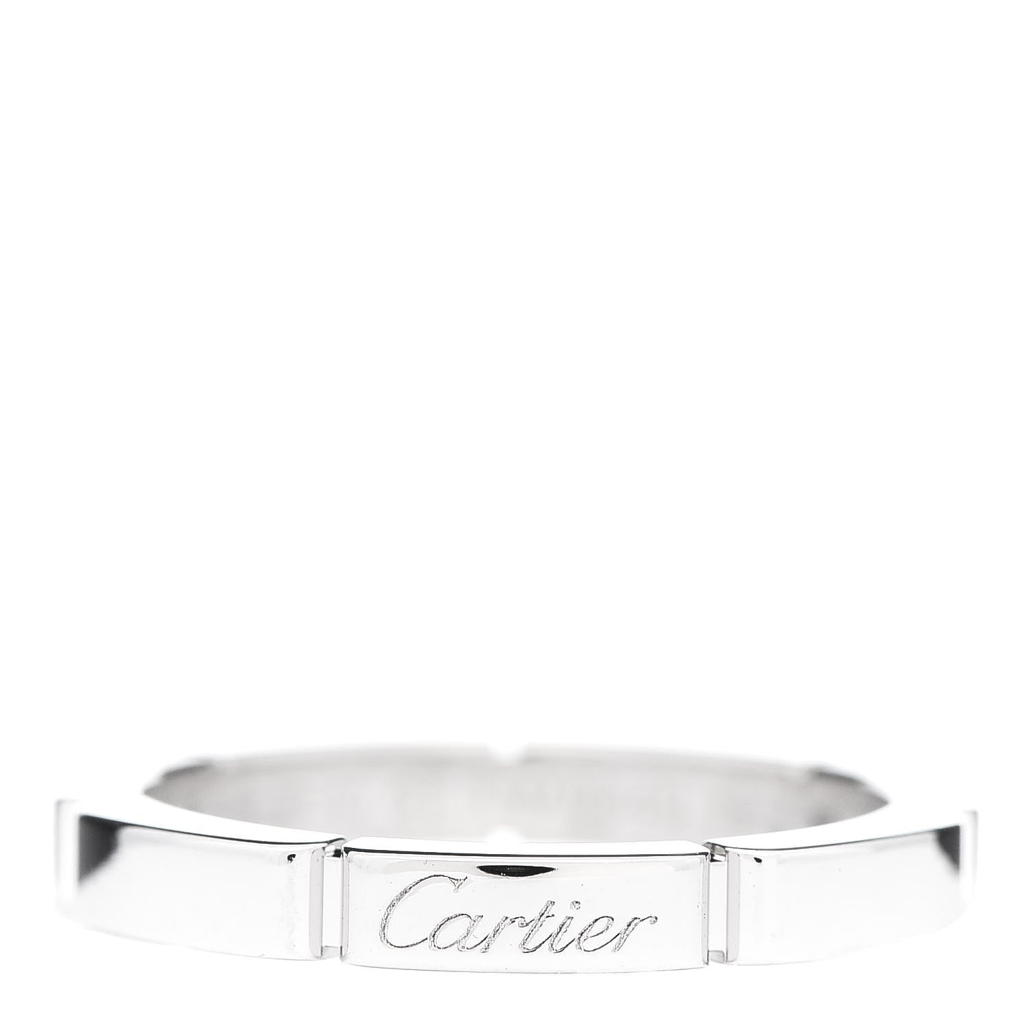 Cartier 18K White Gold 2.5mm Maillon Panthere Wedding Band Ring 51 5.75 1 of 4
