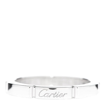 Cartier 18K White Gold 2.5mm Maillon Panthere Wedding Band Ring 51 5.75 1 of 4