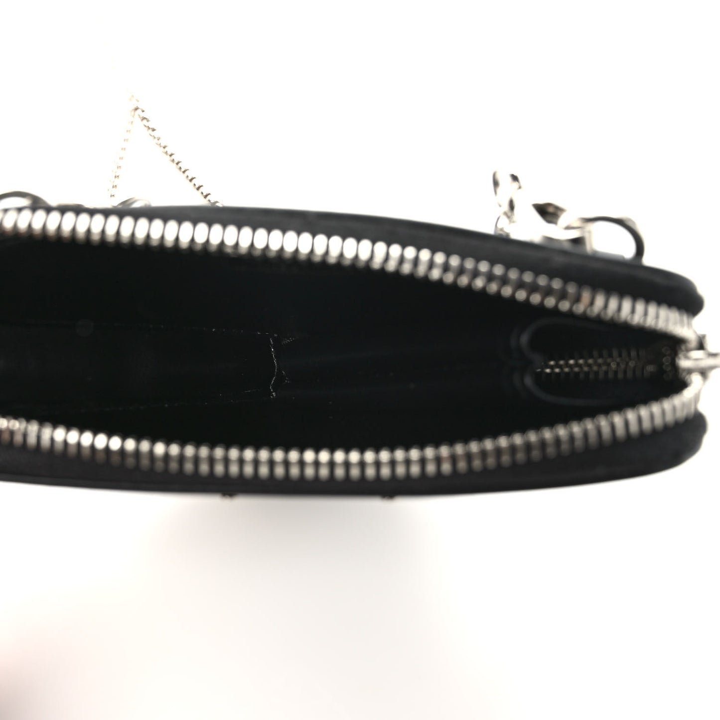 Spazzolato Mini Triangle Chain Crossbody Pouch Black