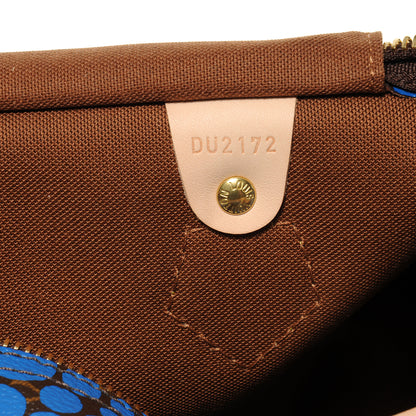 Louis Vuitton Monogram Kusama Town Speedy 30 Blue 7 of 8