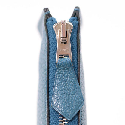 Hermes Chevre Mysore Piccolo Pencil Case Cobalt 5 of 5