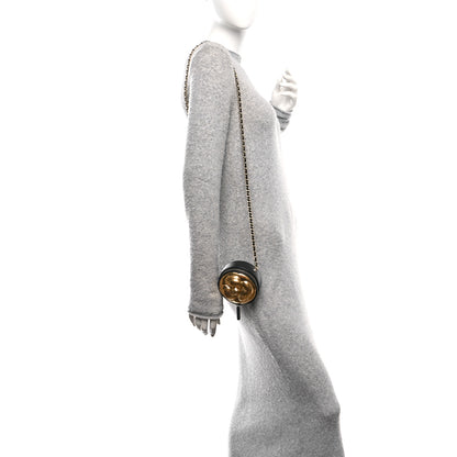 Chanel Lambskin Mini Camellia Bouquet Clutch With Chain Black Gold 3 of 10